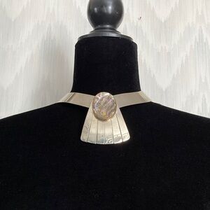 Elegant Silver-tone Statement Necklace